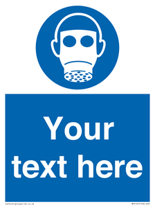 Custom Respirator Required Sign